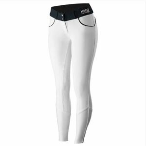 Horze Nordic White Performance Silicone Grip Full Seat Breeches Dressage Show 32